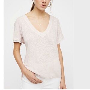FREE PEOPLE We the Free Take Me Tee Gauzy Short Sleeve Slouchy Oversized Top